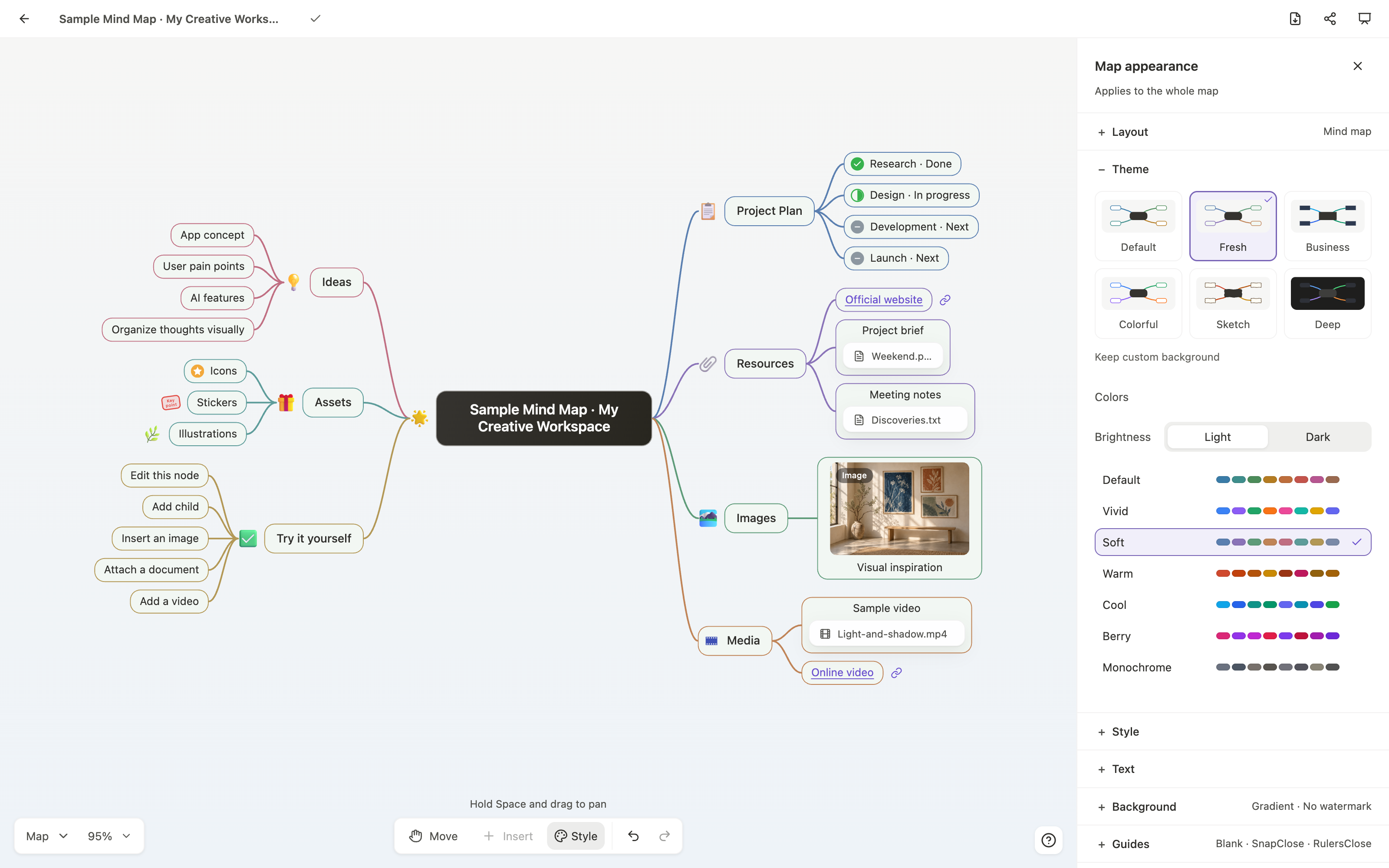 HMind desktop example
